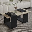 HABITAT ET JARDIN - Table basse en bois "Matris" - 90 x 46 x 37 cm - Gris anthracite - vignette