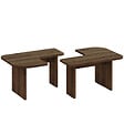 HABITAT ET JARDIN - Ensemble tables basses en bois "Iris" - 90 x 45 x 35 cm - Marron - vignette