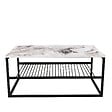 HABITAT ET JARDIN - Table basse en bois "Asude" - 95 x 55 x 42 cm - Blanc - vignette