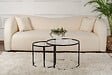 HABITAT ET JARDIN - Lot de 2 tables basses en métal "Aurum" - 60 x 60 x 43 cm - Noir Transparent - vignette