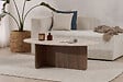 HABITAT ET JARDIN - Table basse en bois "Orba" - 120 x 65 x 40 cm - Travertin - vignette