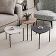HABITAT ET JARDIN - Lot de 3 tables basses gigognes en bois "Lenny" - 45 x 45 x 45 cm - Multicolore - vignette
