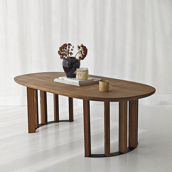 HABITAT ET JARDIN - Table basse en bois "Elysia" - 120 x 60 x 40 cm - Marron - large