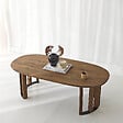 HABITAT ET JARDIN - Table basse en bois "Elysia" - 120 x 60 x 40 cm - Marron - vignette