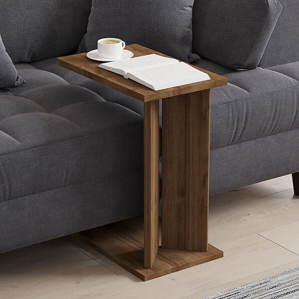 HABITAT ET JARDIN - Table d'appoint en bois "Lun" - 25 x 50 x 48 cm - Marron - large