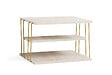 HABITAT ET JARDIN - table d'appoint en bois "Lifon" 50 x 40 x 33 cm - Travertin - vignette