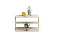 HABITAT ET JARDIN - table d'appoint en bois "Lifon" 50 x 40 x 33 cm - Travertin - vignette