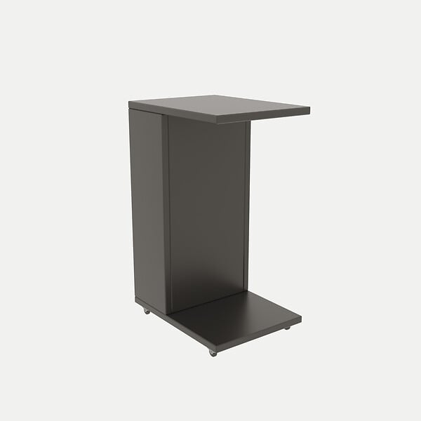HABITAT ET JARDIN - Table d'appoint en bois "Filinta" - 30 x 40 x 63 cm - Gris anthracite - large