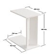 HABITAT ET JARDIN - Table d'appoint en bois "Lun" - 25 x 50 x 48 cm - Blanc - vignette