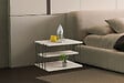 HABITAT ET JARDIN - table d'appoint en bois "Lifon" - 50 x 40 x 33 cm - Travertin - vignette