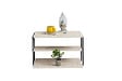 HABITAT ET JARDIN - table d'appoint en bois "Lifon" - 50 x 40 x 33 cm - Travertin - vignette