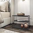 HABITAT ET JARDIN - table d'appoint en bois "Lifon" 50 x 40 x 33 cm - Anthracite - vignette