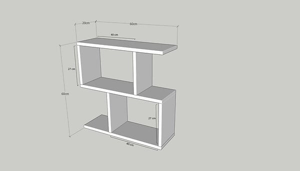 HABITAT ET JARDIN - Table d'appoint en bois "Life" - 60 x 20 x 60 cm - Blanc - large