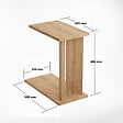 HABITAT ET JARDIN - Table d'appoint en bois "Lun" - 25 x 50 x 48 cm - Beige - vignette