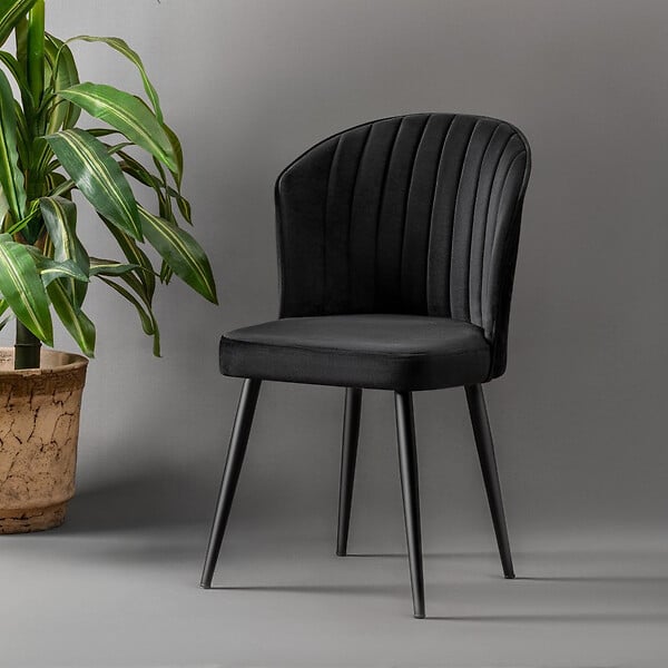 HABITAT ET JARDIN - Ensemble de chaises (2 pièces) en bois "Rubi" - 52 x 42 x 85 cm - Noir - large