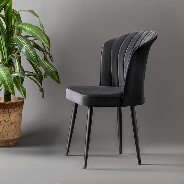 HABITAT ET JARDIN - Ensemble de chaises (2 pièces) en bois "Rubi" - 52 x 42 x 85 cm - Noir - large