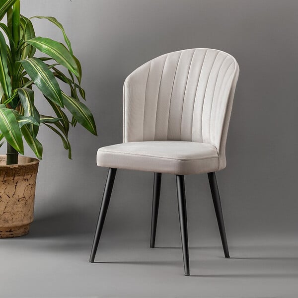 HABITAT ET JARDIN - Ensemble de chaises (4 pièces) en bois "Rubi" - 52 x 42 x 85 cm - Crème - large