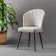 HABITAT ET JARDIN - Ensemble de chaises (4 pièces) en bois "Rubi" - 52 x 42 x 85 cm - Crème - vignette