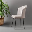 HABITAT ET JARDIN - Ensemble de chaises (4 pièces) en bois "Rubi" - 52 x 42 x 85 cm - Crème - vignette