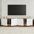 HABITAT ET JARDIN - Meuble TV en bois "Lowen" - 180 x 35 x 46 cm - Blanc / Pin Atlantique - vignette
