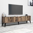 HABITAT ET JARDIN - Meuble TV en bois "Lidya" - 180 x 35 x 49 cm - Marron - vignette
