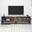HABITAT ET JARDIN - Meuble TV en bois "Lidya" - 180 x 35 x 49 cm - Marron - vignette