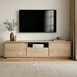 HABITAT ET JARDIN - Meuble TV en bois "Sentinel" - 160 x 30 x 42 cm - Beige - vignette
