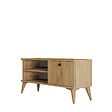 HABITAT ET JARDIN - Meuble TV en bois "Retro" - 90 x 29 x 44 cm - Chêne - vignette
