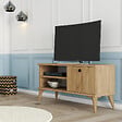 HABITAT ET JARDIN - Meuble TV en bois "Retro" - 90 x 29 x 44 cm - Chêne - vignette