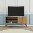 HABITAT ET JARDIN - Meuble TV en bois "Retro" - 90 x 29 x 44 cm - Chêne - vignette
