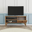 HABITAT ET JARDIN - Meuble TV en bois "Retro" - 90 x 29 x 44 cm - Chêne - vignette