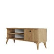 HABITAT ET JARDIN - Meuble TV en bois "Retro" - 120 x 29 x 44 cm - Beige - vignette