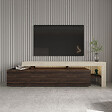 HABITAT ET JARDIN - Meuble TV en bois "Beliz" - 192 x 37 x 53 cm - Marron - vignette