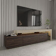 HABITAT ET JARDIN - Meuble TV en bois "Beliz" - 192 x 37 x 53 cm - Marron - vignette