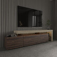 HABITAT ET JARDIN - Meuble TV en bois "Beliz" - 192 x 37 x 53 cm - Marron - vignette