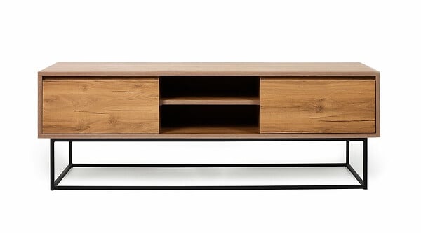 HABITAT ET JARDIN - Meuble TV en bois "Laxus" - 140 x 40 x 50 cm - Marron - large