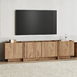 HABITAT ET JARDIN - Meuble TV en bois "Lowen" - 180 x 35 x 46 cm - Pin Atlantique / Anthracite - vignette