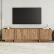 HABITAT ET JARDIN - Meuble TV en bois "Lowen" - 180 x 35 x 46 cm - Pin Atlantique / Anthracite - vignette