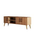 HABITAT ET JARDIN - Meuble TV en bois "Exxen" - 150 x 34 x 52 cm - Marron - vignette
