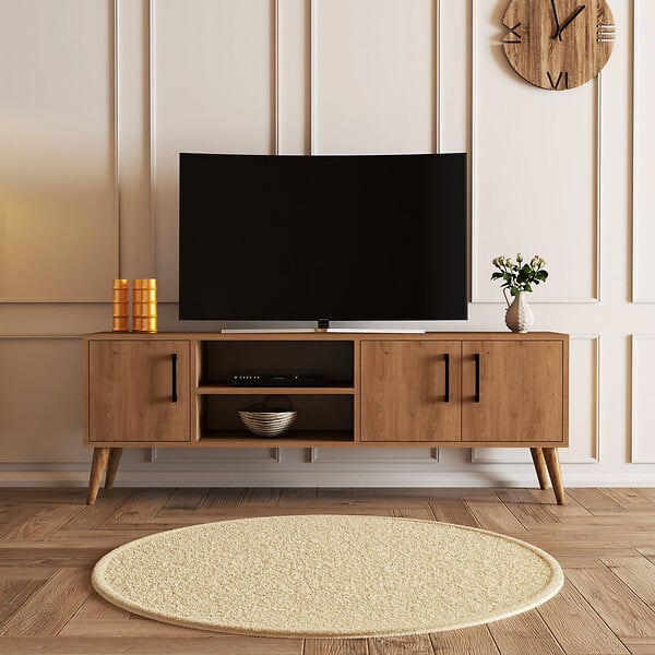 HABITAT ET JARDIN - Meuble TV en bois "Exxen" - 150 x 34 x 52 cm - Marron - large