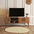 HABITAT ET JARDIN - Meuble TV en bois "Exxen" - 150 x 34 x 52 cm - Marron - vignette