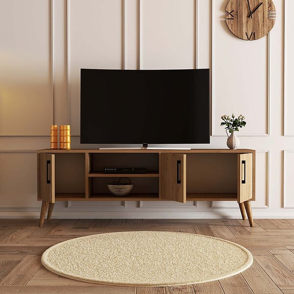HABITAT ET JARDIN - Meuble TV en bois "Exxen" - 150 x 34 x 52 cm - Marron - large