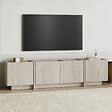 HABITAT ET JARDIN - Meuble TV en bois "Lowen" - 180 x 35 x 46 cm - Travertin - vignette