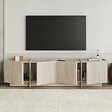 HABITAT ET JARDIN - Meuble TV en bois "Lowen" - 180 x 35 x 46 cm - Travertin - vignette
