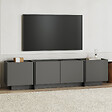 HABITAT ET JARDIN - Meuble TV en bois "Lowen" - 180 x 35 x 46 cm - Anthracite / Noir - vignette