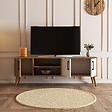 HABITAT ET JARDIN - Meuble TV en bois "Exxen" - 150 x 34 x 52 cm - Blanc - vignette