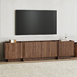 HABITAT ET JARDIN - Meuble TV en bois "Lowen" - 180 x 35 x 46 cm - Noyer Milano - vignette