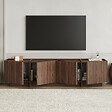 HABITAT ET JARDIN - Meuble TV en bois "Lowen" - 180 x 35 x 46 cm - Noyer Milano - vignette