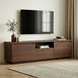 HABITAT ET JARDIN - Meuble TV en bois "Sentinel" - 160 x 30 x 42 cm - Marron - vignette