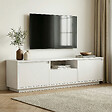 HABITAT ET JARDIN - Meuble TV en bois "Sentinel" - 160 x 30 x 42 cm - Blanc - vignette